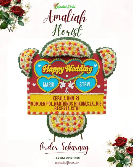 Papan Bunga Pernikahan Jombong